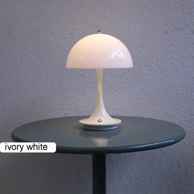 Led miegamojo naktinė lempa Grybų įkraunama stalinė lempa Belaidis kambario dekoras Naktinės šviesos jutiklinis jungiklis Atmosferos USB stalinė lempa