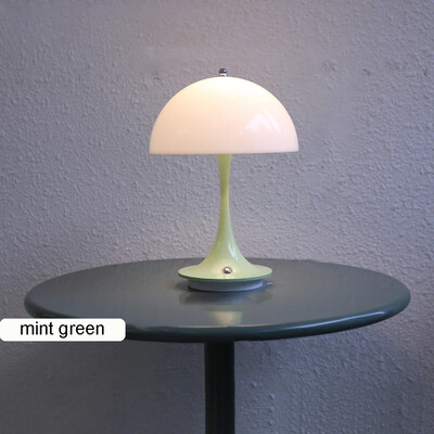 Led miegamojo naktinė lempa Grybų įkraunama stalinė lempa Belaidis kambario dekoras Naktinės šviesos jutiklinis jungiklis Atmosferos USB stalinė lempa