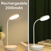 Lampă de birou cu LED, protecție ochilor, lampă de masă cu 3 moduri de reglare a luminii pentru dormitor, lampă de lectură pentru cărți pentru studenți, încărcare prin USB, 2024