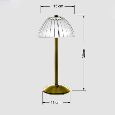 Kerge luksuslik kuldkristall-teemantvalgusti, laadimine, hämardav LED-voodipea atmosfäärivalgus, puutetundlik öövalgus