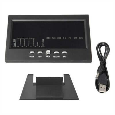 Ecran LED Iluminare digitală din spate Stație meteo interioară Amânare Ceas cu alarmă Ora/Data/Săptămâna/Alarma/Temp/Umiditate/Vremea/Afișare Amânare