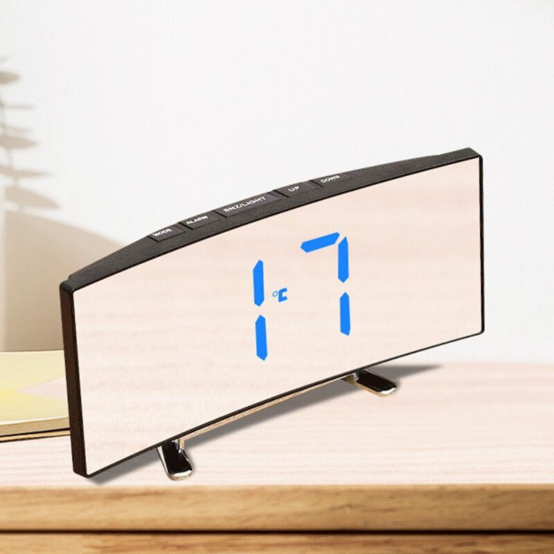 Loominguline kumer elektrooniline kell, suure LED-ekraaniga pistikpatarei, kaheotstarbeline peegliga äratuskell, spetsiaalne õpilase magamistuba