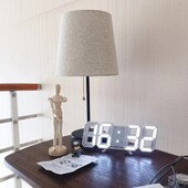 3D LED laikrodis, kalendorius, termometras, ekranas, laikrodis, elektronika, žadintuvai, miegamojo apdaila, skaitmeniniai staliniai laikrodžiai, stalo papuošimai