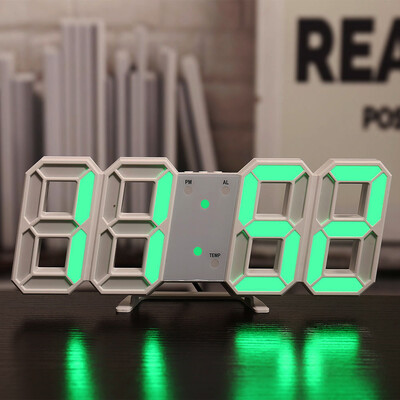 3D LED laikrodis, kalendorius, termometras, ekranas, laikrodis, elektronika, žadintuvai, miegamojo apdaila, skaitmeniniai staliniai laikrodžiai, stalo papuošimai