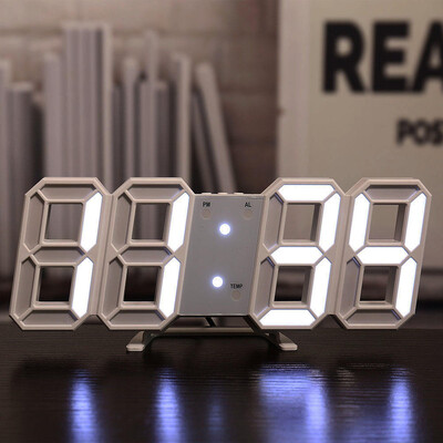 3D LED laikrodis, kalendorius, termometras, ekranas, laikrodis, elektronika, žadintuvai, miegamojo apdaila, skaitmeniniai staliniai laikrodžiai, stalo papuošimai