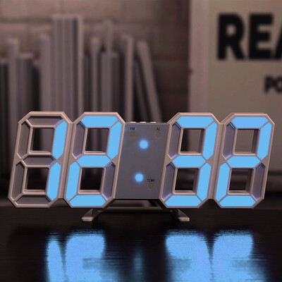 3D LED laikrodis, kalendorius, termometras, ekranas, laikrodis, elektronika, žadintuvai, miegamojo apdaila, skaitmeniniai staliniai laikrodžiai, stalo papuošimai