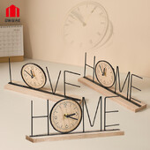 Retro skaitmeninis stalinis laikrodis Namų dekoravimas Biuras Medinės raidės Meilės figūrėlės Ornamentas Dovanos Nebylus Prabangus Kambario Dekoravimo Priedai