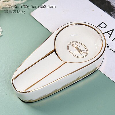 Klassikaline keraamiline libisemisvastane tasku sigareti sigareti tuhatoosi alus, ühe sigarihoidja loomingulised tarvikud