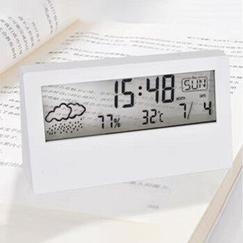 Ψηφιακό ξυπνητήρι Thermo-Hygrometer Creative Weather Temperature Calendar Οθόνη LED Ηλεκτρονικό Ξυπνητήρι