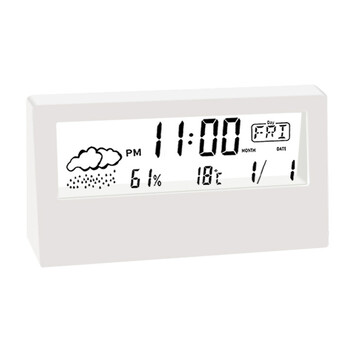 Ψηφιακό ξυπνητήρι Thermo-Hygrometer Creative Weather Temperature Calendar Οθόνη LED Ηλεκτρονικό Ξυπνητήρι