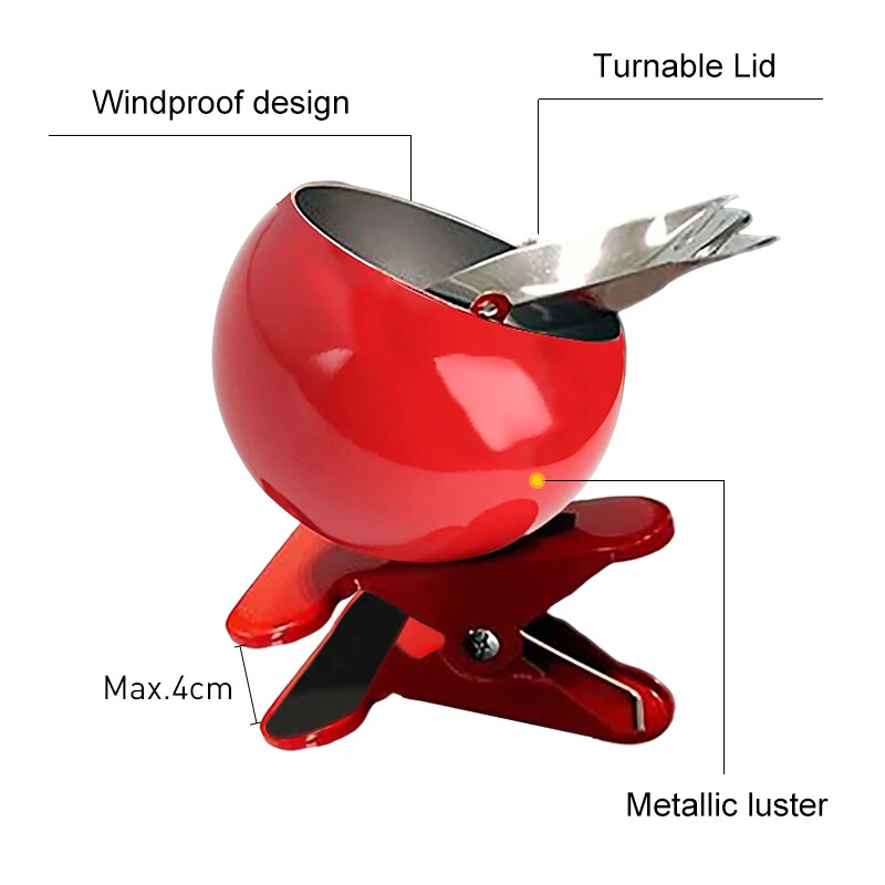 Ornamente creative de scrumieră din metal cu clemă Scrumiere multifuncționale pentru sufragerie Anti-cădere Decorații anti-zburătoare de cenușă Oferă cadouri