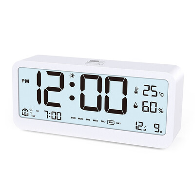 LCD Smart äratuskell Digitaalne ekraan Elektrooniline äratuskell Temperatuur Niiskus Kalender Kuva töölauakell Magamistoa jaoks
