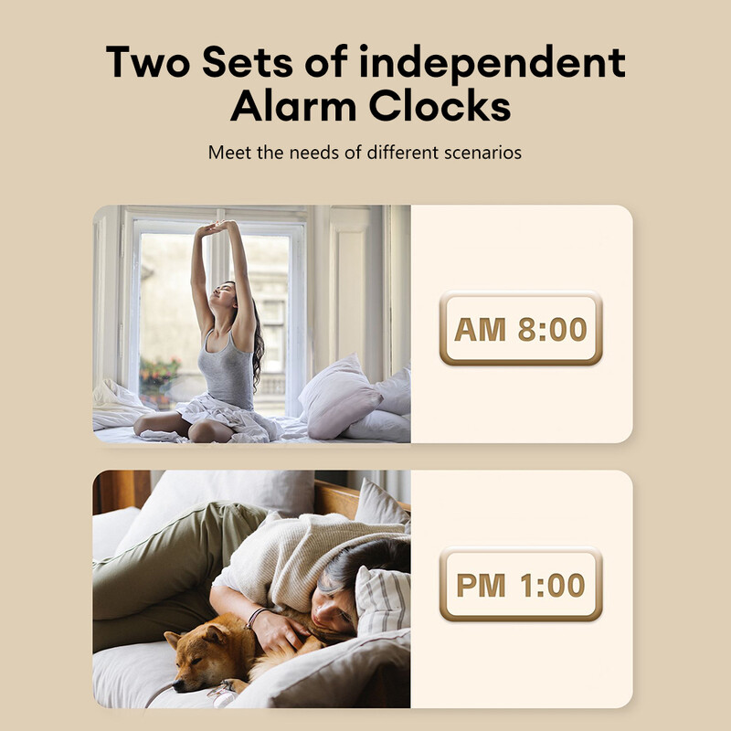 LCD Smart äratuskell Digitaalne ekraan Elektrooniline äratuskell Temperatuur Niiskus Kalender Kuva töölauakell Magamistoa jaoks