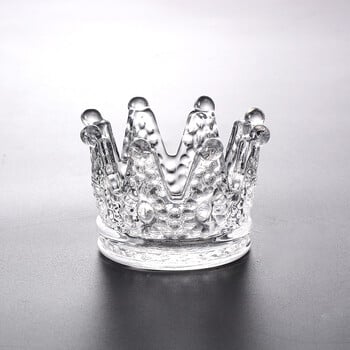 Crystal Crown Пепелник Свещник Светлина Луксозна ниша Висококачествен пепелник Премиум комплект за пушене Може да се използва като свещник