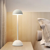 Nordic LED grybų stalo lempa Touch USB įkraunama, skirta namų miegamojo bendrabučio studijoms prie lovos stalo dekoravimo nakties šviesa