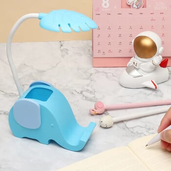 Επιτραπέζιο φωτιστικό 1 PC Cute Elephant/Snail Φωτιστικό USB φόρτισης για στυλό Παιδικό φωτιστικό LED Νυχτερινής λάμπας με επιτραπέζιο φωτιστικό με διάταξη στυλό