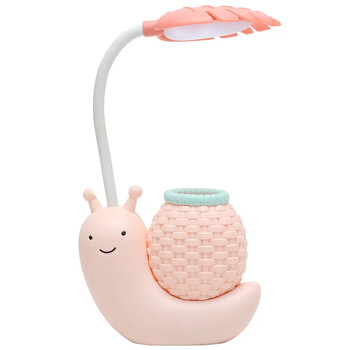 Επιτραπέζιο φωτιστικό 1 PC Cute Elephant/Snail Φωτιστικό USB φόρτισης για στυλό Παιδικό φωτιστικό LED Νυχτερινής λάμπας με επιτραπέζιο φωτιστικό με διάταξη στυλό