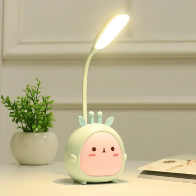 Lauko stovyklavimo lempa USB LED stalinė lempa Triušio lemputė USB įkraunama LED skaitymo lemputė Akių apsauga Spalvinga naktinė lemputė Nauja