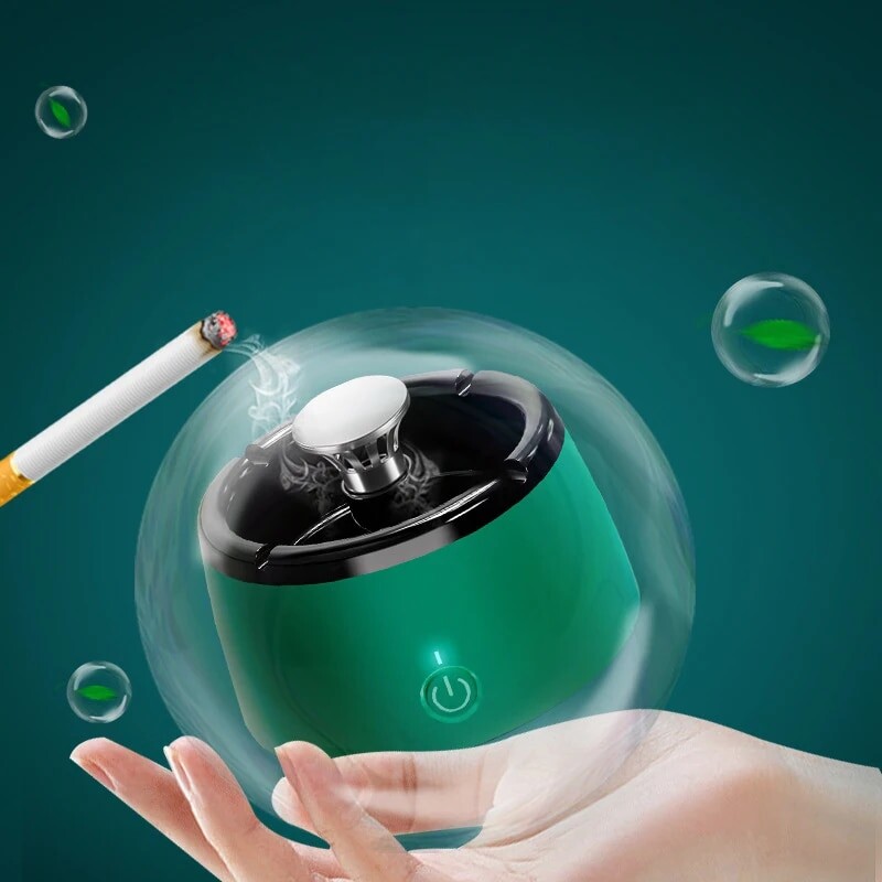 Scrumieră portabilă cu purificare a aerului Eliminator electric de fum Suport pentru trabucuri Scrumieră pentru mașină acasă Accesoriu pentru fum