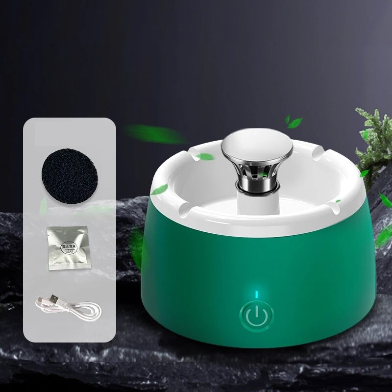 Scrumieră portabilă cu purificare a aerului Eliminator electric de fum Suport pentru trabucuri Scrumieră pentru mașină acasă Accesoriu pentru fum