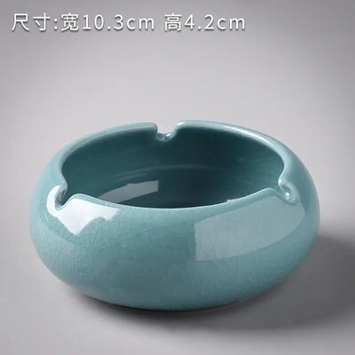 Ge Kiln Ice Crack Κεραμικό Τασάκι Creative Retro Anti-fly Ash Τασάκι Σαλόνι Επιφάνεια εργασίας Απλό Τασάκι Γραφείου Διακόσμηση σπιτιού