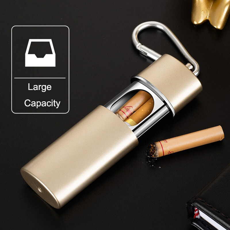 Nešiojama kišeninė peleninė su raktų pakabuku ugniai atspari metalinė peleninė Metalinė cigarų pelenų laikymo priemonė Lauko rūkymo pelenų laikiklis