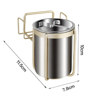 Scrumieră de perete, creativă, din oțel inoxidabil, scrumieră de uz casnic, scrumieră pentru baie, scrumieră portabilă, fără perforații