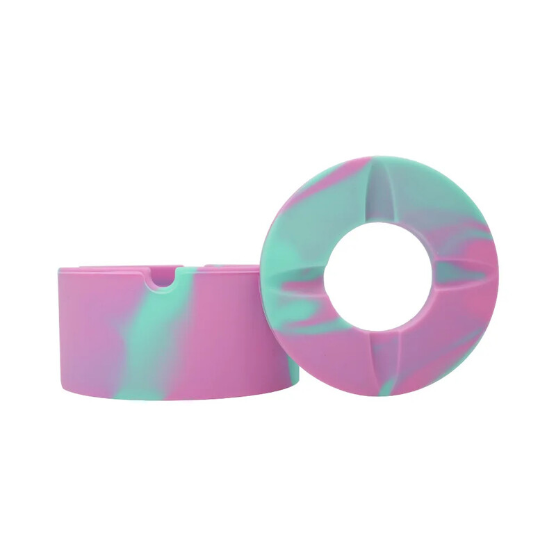 Apvali silikoninė peleninė Nauja didelio dydžio buitinė biuro dūmų taurė Pridėta nuo musių peleninė su dangteliu