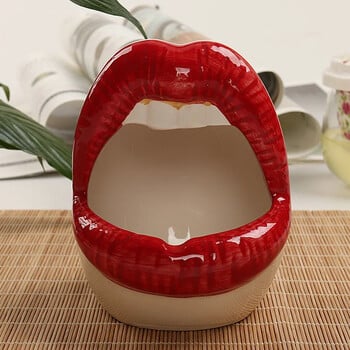 Χαριτωμένο Cartoon Cigar Tasray Lips Ceramic Tashray Creative Flower Pot Trendy Mouth Fashion Home Mini Send Boyfriend Gift