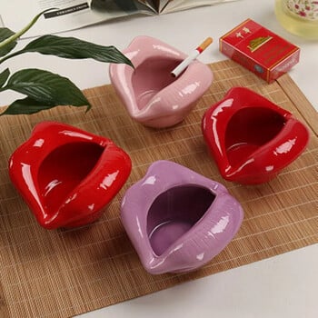 Χαριτωμένο Cartoon Cigar Tasray Lips Ceramic Tashray Creative Flower Pot Trendy Mouth Fashion Home Mini Send Boyfriend Gift