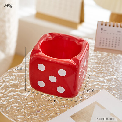 Procelain täringutega tuhatoos Moodne kodu Elutoa sisustus Kontori nõupidamisteruum Töölaua ornament Suitsetamistarvikud Tuhaalus Kingitus