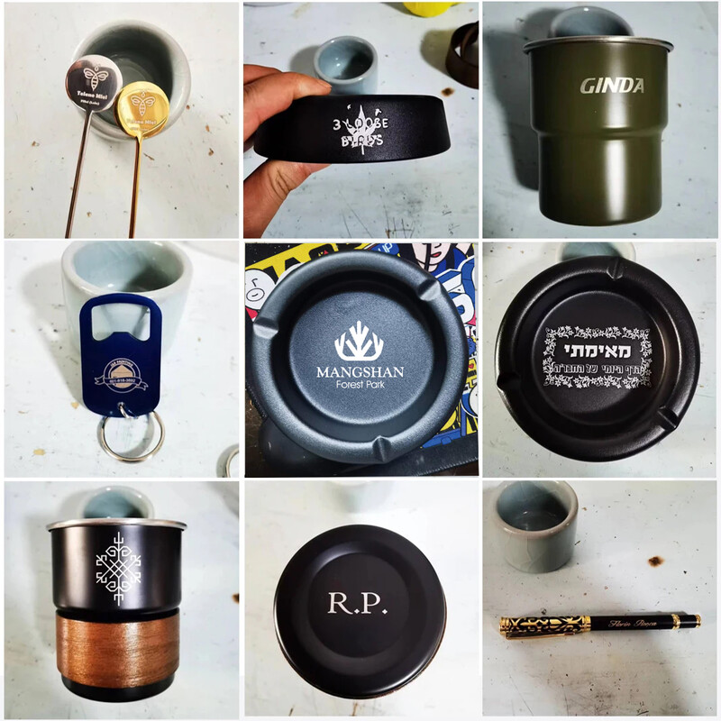 Lasergraveerimine tuhatoosi isikupärastamine sigari tuhaalus, paksendatud roostevabast terasest prügikonteiner kohandatud logo nimi