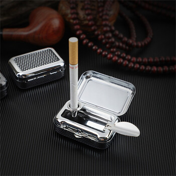 Mini Tashrays Cigarette Home Outdoors Portable Metal Alloy Pocket Smoke Ash Τασάκι για ανδρικά αξεσουάρ τσιγάρων