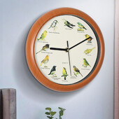 Bird Clocks with Sounds Διακοσμητικό Ρολόι That Singing Bird Ρολόι τοίχου 10 ιντσών για Διακόσμηση ραφιών τοίχους σαλονιού σπιτιού