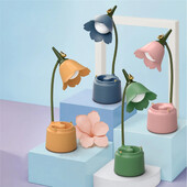 Fată, inimă, floare, pasăre, atingere, lampă de masă cu reglaj pe trei niveluri, lampă de lectură pentru copii, cu LED de încărcare, lampă de noptieră pentru căminul studenților