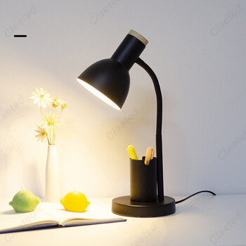 Творческа настолна лампа с държач за писалка Nordic Cute Light Neat Table Стая Бюра Компютърни офиси Бебешка нощна декорация Спалня