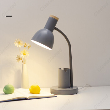 Творческа настолна лампа с държач за писалка Nordic Cute Light Neat Table Стая Бюра Компютърни офиси Бебешка нощна декорация Спалня