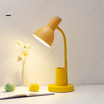 Творческа настолна лампа с държач за писалка Nordic Cute Light Neat Table Стая Бюра Компютърни офиси Бебешка нощна декорация Спалня