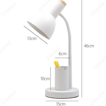 Творческа настолна лампа с държач за писалка Nordic Cute Light Neat Table Стая Бюра Компютърни офиси Бебешка нощна декорация Спалня