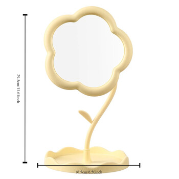Καθρέφτης μακιγιάζ σε σχήμα λουλουδιού Επιτραπέζιο φοιτητικό κοιτώνα ομορφιάς καθρέφτης μακιγιάζ Κορίτσι Κρεμαστό τραπέζι κοσμήματα καθρέφτης πριγκίπισσα