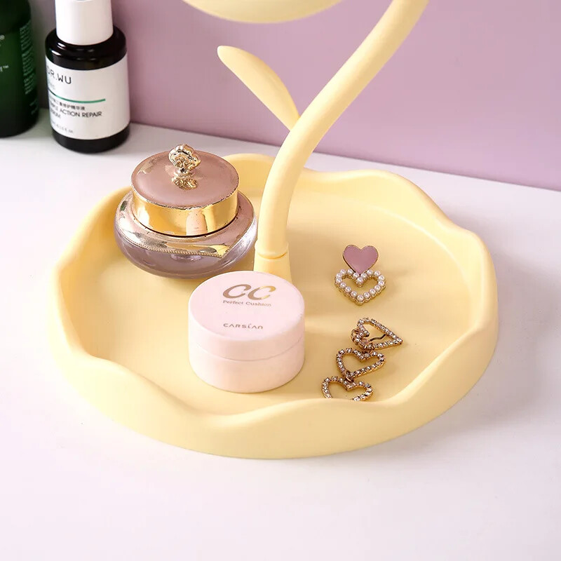 Lillekujuline meigipeegel Üliõpilaste lauaarvuti Ühiselamu Ilu Meigipeegel Tüdrukute Tualettlaud Rippuv Ehet Printsessi Peegel