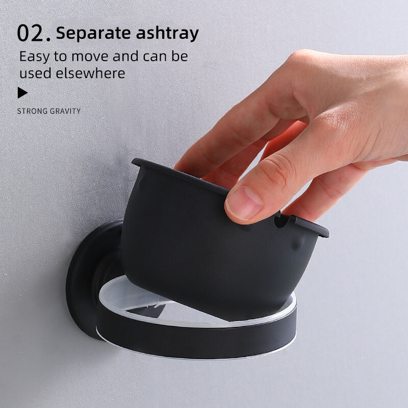 Sieninė nerūdijančio plieno peleninė sauga Maisto ir gėrimų sauga Namų vėjui atspari peleninė Nemokamai perforuojama kūrybinė peleninė su dangteliu