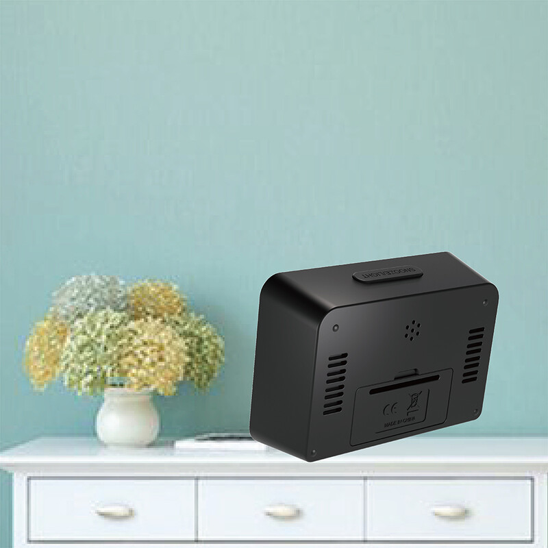 Elektrooniline laste voodiäärne äratuskell digitaalne LCD lauakell sisetermomeetri ja hügromeetri kalendri ja edasilükkamisega