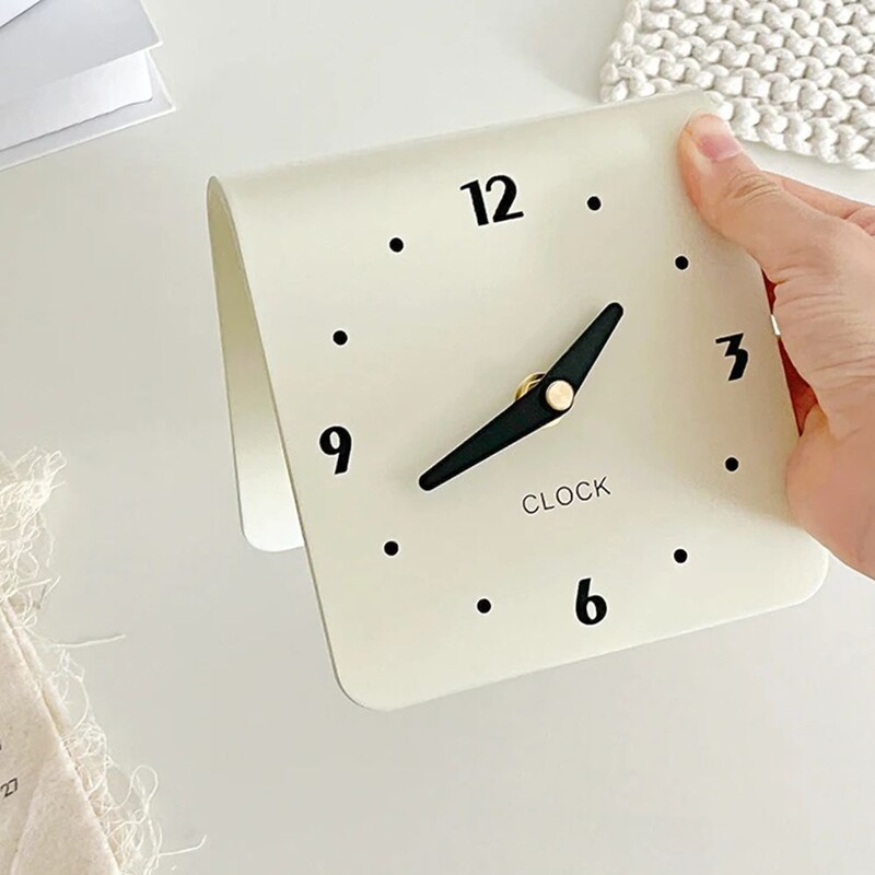 1kom krem stolni kućni sat za dnevnu sobu, ornamenti za sat na noćnom ormariću za studente, za uredski dekor kućne sobe, ljuljačka sata, poklon