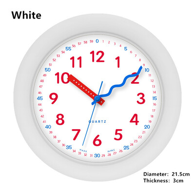 Miegamojo tylus laikrodis plastikinis geltonas modernus sieninis laikrodis Kūrybinė dovana vaikams miela svetainė namų dekoravimas stalinis laikrodis