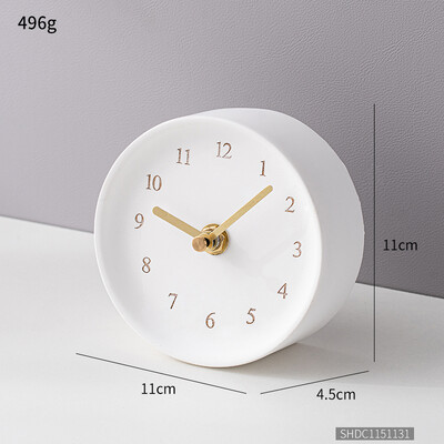 Minimalistlik tsemendist Nordic lauakell Ümmargune Betoonist lauakell Nordic Ins Kodukaunistus Kontori töölaua sisekujundus Kaunistused Kingitus