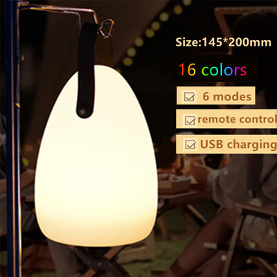 Tuya, 16 culori, telecomandă inteligentă RGB LED, în aer liber, impermeabilă, fără fir de masă, pentru camping, încărcare prin USB, decorare portabilă