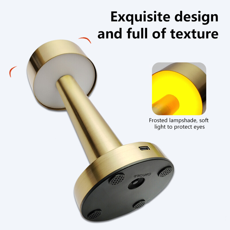 LED jutiklinis stalinis žibintas USB įkraunamas retro metalinis stalinis šviestuvas miegamajam restoranui barui kava stalinio kompiuterio dekoratyvinis apšvietimas