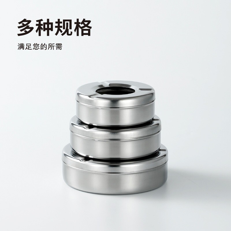 Ümmargune roostevabast terasest sigaretituhatoos kaanega suitsetamise tarvikutega