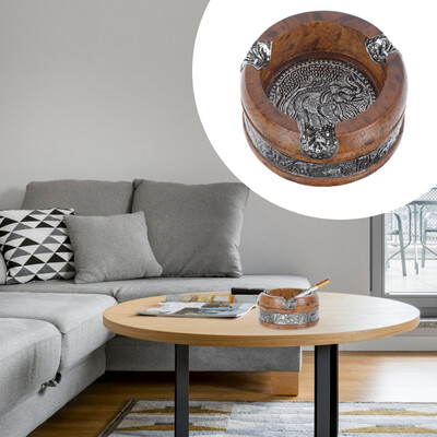 Suport pentru scrumieră Funingine din lemn Acasă Decorat retro Vertical Gospodărie Desktop Bărbați Decor birou